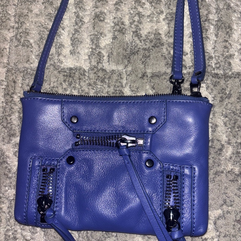 Botkier Blue Leather Crossbody Bag
